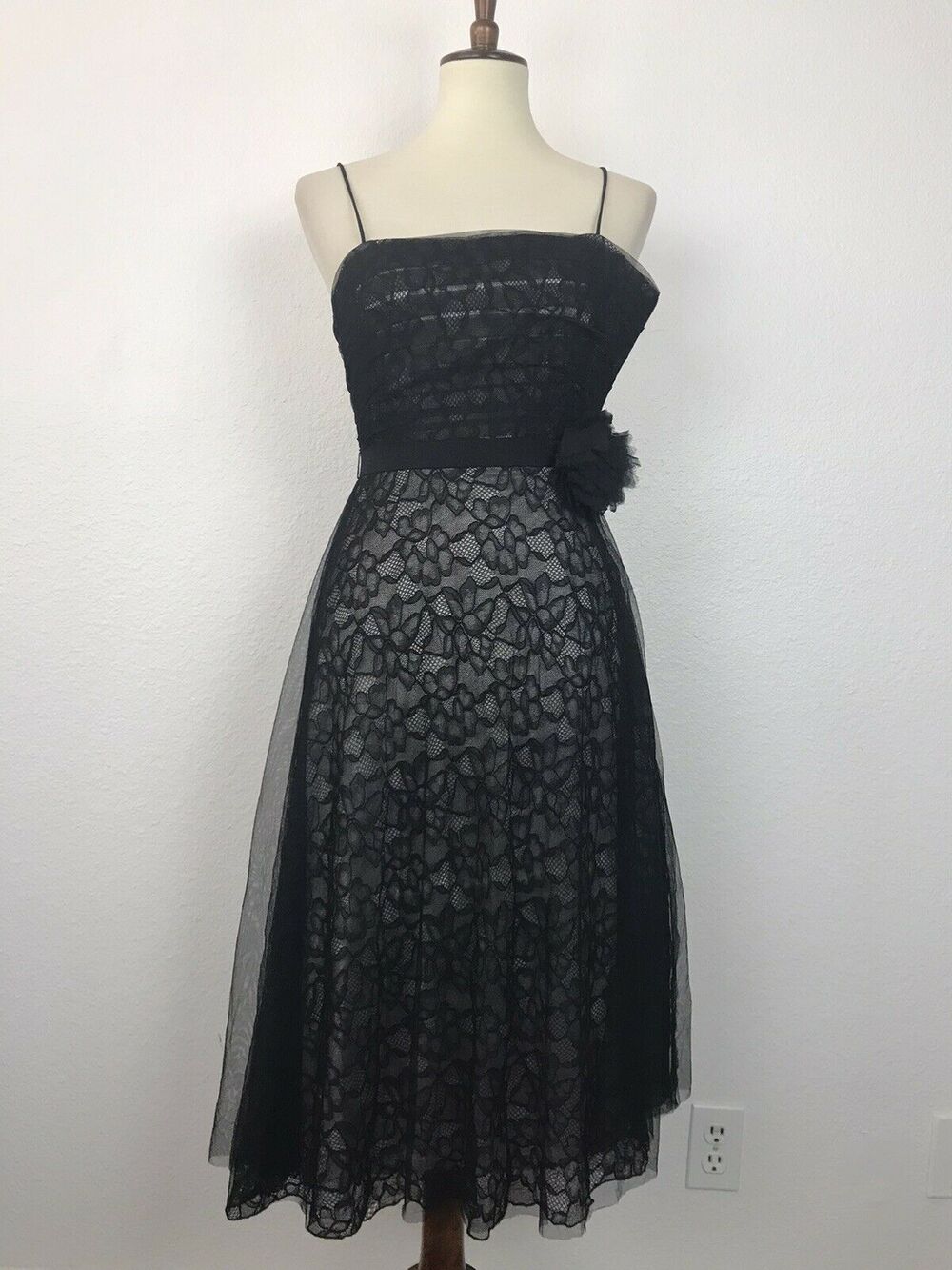 Laundry by Shelli Segal Cocktail Dress Lace Mesh
